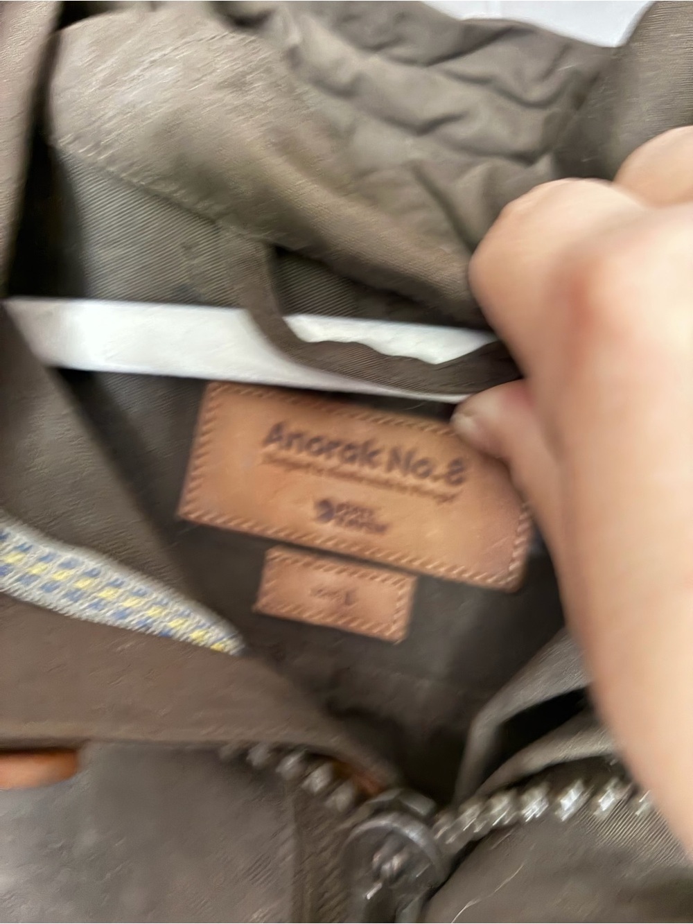 Men's Fjallraven No. 8 Anorak Jacket - Olive - Picture 5 of 5